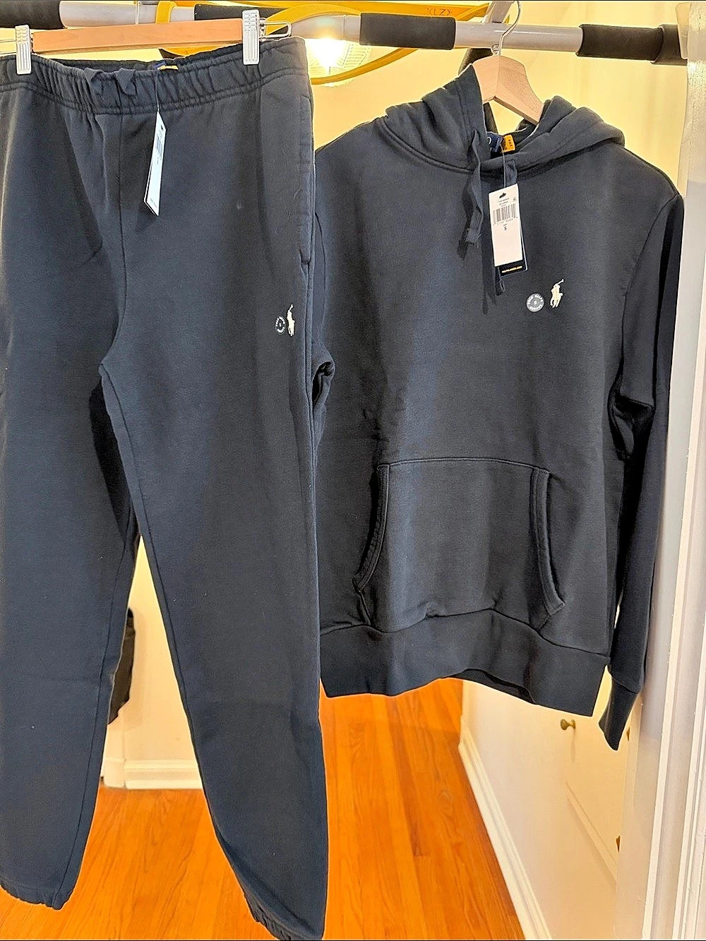 Polo Ralph Lauren Fleece Hoodie and Sweatpants Set Black Small